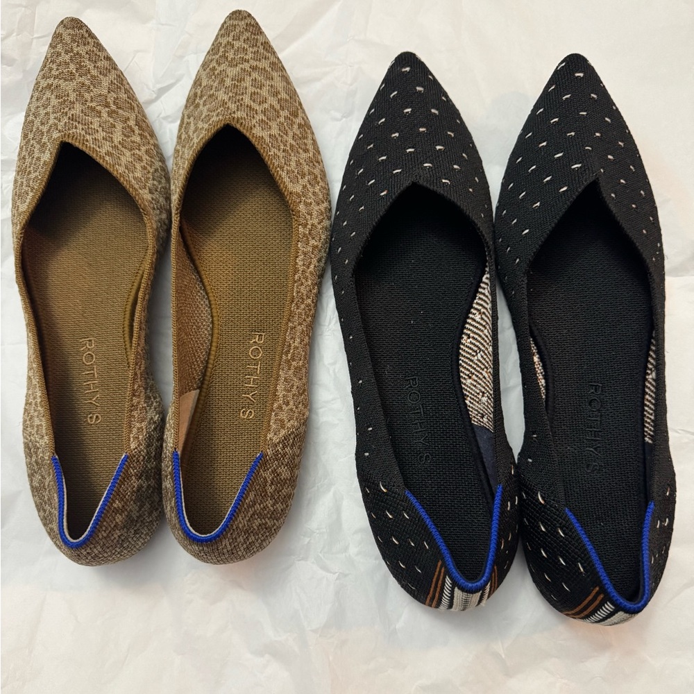2 Pair Rothy’s the Point Flat size 10.5